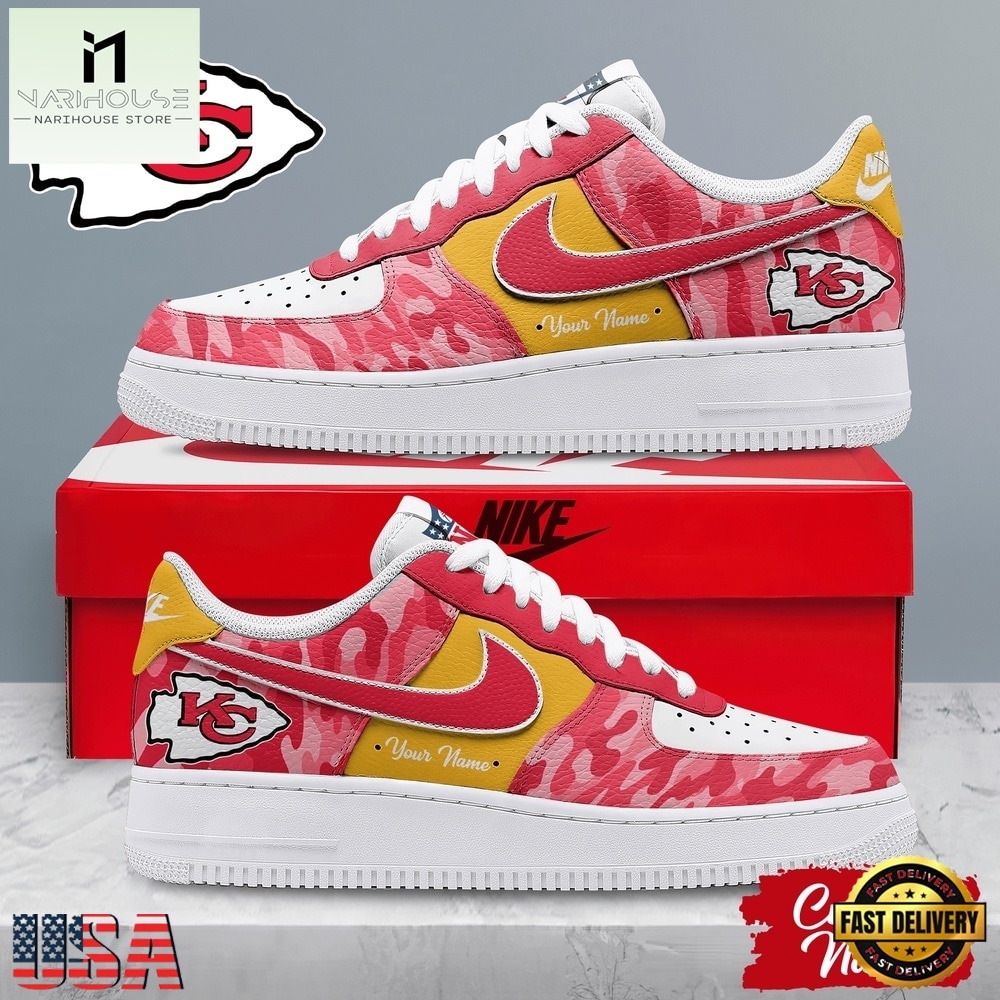 Kansas City Chiefs NFL End Zone Energy Custom Air Force 1 Shoes Sneaker, NFL Team AF1 Shoes Kansas City Chiefs NFL End Zone Energy Custom Air Force 1 Shoes Sneaker, NFL Team AF1 Shoes
