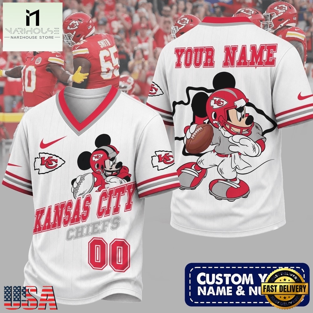 Kansas City Chiefs NFL Mickey Quarterback Football Jersey, NFL Team Football Jersey Kansas City Chiefs NFL Mickey Quarterback Football Jersey, NFL Team Football Jersey