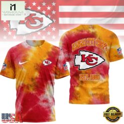 Kansas City Chiefs NFL Sunday Legends Tie Dye 3D Shirt, NFL Sporty Shirt Kansas City Chiefs Nfl Sunday Legends Tie Dye 3D Shirt