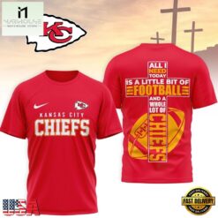 Kansas City Chiefs NFL Whole Lot of Football Christian Cross 3D Shirt, NFL Sporty Shirt Kansas City Chiefs Nfl Whole Lot OF Football Christian Cross 3D Shirt