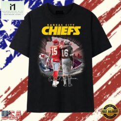 Kansas City Chiefs Patrick Mahomes And Len Dawson Signatures T Shirt, Stylish 2D Graphic Shirt Kansas City Chiefs Patrick Mahomes And Len Dawson Signatures T Shirt