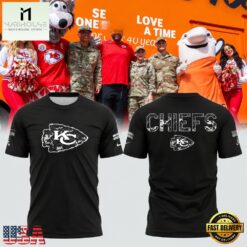 Kansas City Chiefs Salute To Service 2026 Limited Edition Black T Shirt, Hot 3D Shirt Trend Kansas City Chiefs Salute TO Service 2026 Limited Edition Black T Shirt