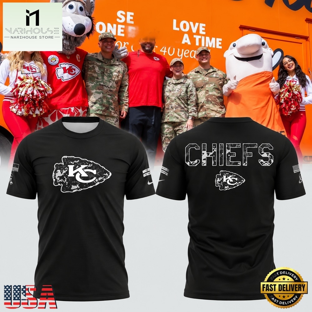 Kansas City Chiefs Salute To Service 2026 Limited Edition Black T Shirt, Hot 3D Shirt Trend Kansas City Chiefs Salute To Service 2026 Limited Edition Black T Shirt, Hot 3D Shirt Trend