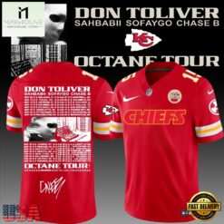 Kansas City Chiefs x Don Toliver Octane Tour Football Jersey, Trending Football Shirt Kansas City Chiefs X Don Toliver Octane Tour Football Jersey