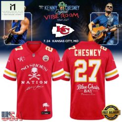 Kansas City Chiefs x Kenny Chesney The Original Vibe Room Tour 2027 Football Jersey, Trending Football Shirt Kansas City Chiefs X Kenny Chesney The Original Vibe Room Tour 2027 Football Jersey