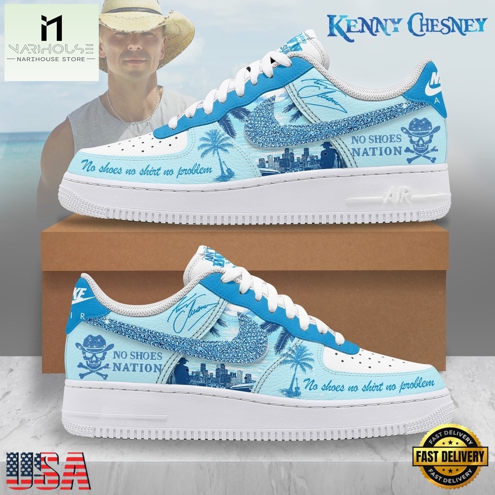 Kenny Chesney No Shoes Nation Air Force 1 Shoes, Tropical Country Music Sneakers, Music Artist AF1 Shoes Kenny Chesney No Shoes Nation Air Force 1 Shoes, Tropical Country Music Sneakers, Music Artist AF1 Shoes