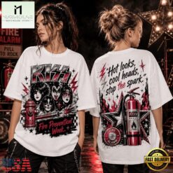 KISS Fire Prevention Week Rock Safety 3D Shirt, Popular 3D Music Tee Kiss Fire Prevention Week Rock Safety 3D Shirt