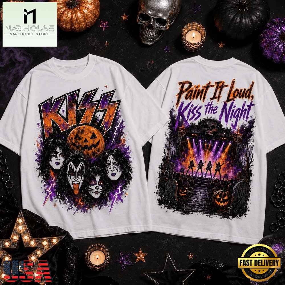 KISS Paint It Loud Halloween Night 3D Shirt, Popular 3D Music Tee KISS Paint It Loud Halloween Night 3D Shirt, Popular 3D Music Tee