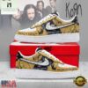 Korn Band Nu Metal Yellow Graphic Air Force 1 Shoes Sneakers, Music Artist AF1 Shoes Korn Band NU Metal Yellow Graphic Air Force 1 Shoes Sneakers