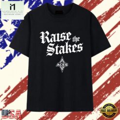 Las Vegas Aces Raise the Stakes WNBA Basketball T Shirt, Stylish 2D Graphic Shirt Las Vegas Aces Raise The Stakes Wnba Basketball T Shirt