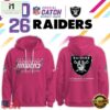 Las Vegas Raiders Crucial Catch 2026 Pink Limited Edition Hoodie Shirt, Hot 3D Shirt Trend Las Vegas Raiders Crucial Catch 2026 Pink Limited Edition Hoodie Shirt