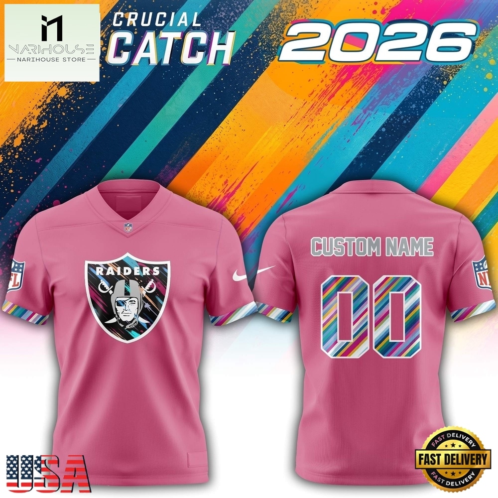 Las Vegas Raiders NFL 2026 Crucial Catch Limited Edition Pink Football Jersey, Trending Football Shirt Las Vegas Raiders NFL 2026 Crucial Catch Limited Edition Pink Football Jersey, Trending Football Shirt