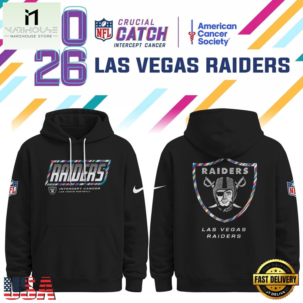Las Vegas Raiders NFL Crucial Catch 2026 Limited Edition Black Hoodie Shirt, NFL Sporty Shirt Las Vegas Raiders NFL Crucial Catch 2026 Limited Edition Black Hoodie Shirt, NFL Sporty Shirt