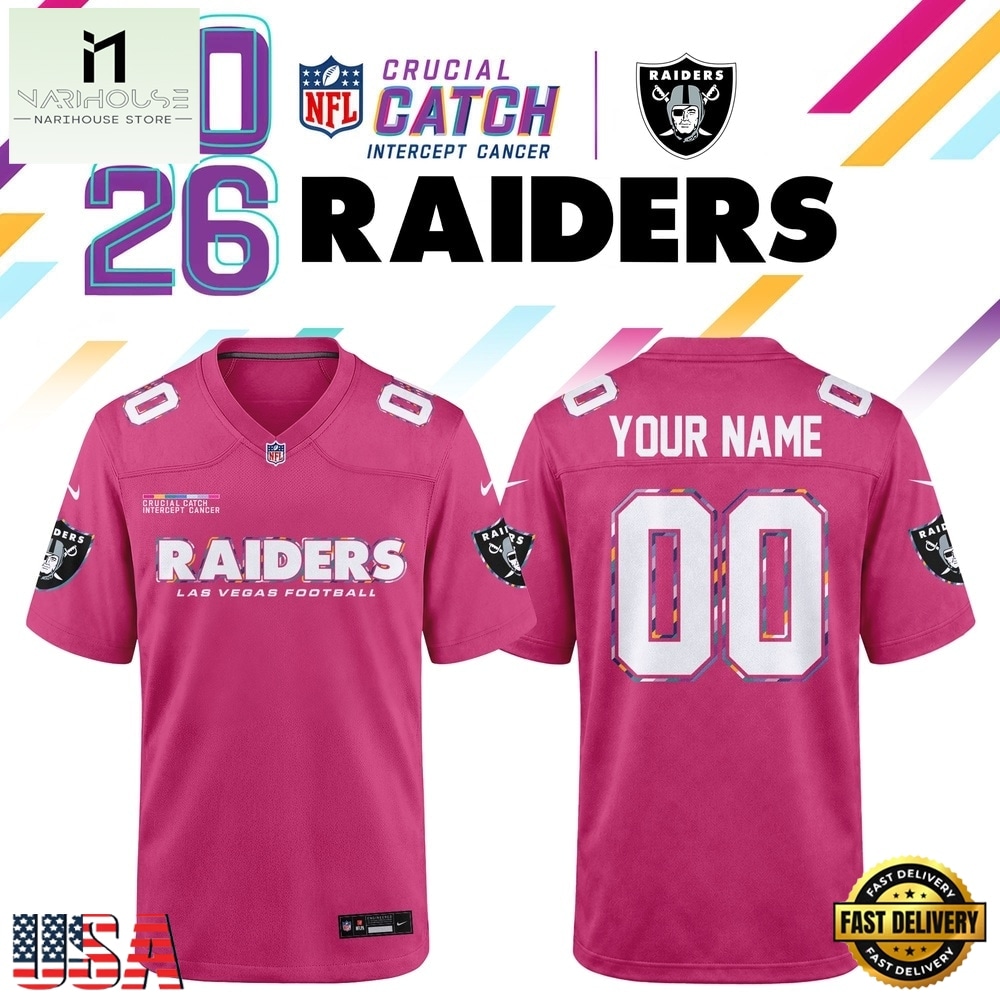 Las Vegas Raiders NFL Crucial Catch 2026 Pink Limited Edition Football Jersey, Trending Football Shirt Las Vegas Raiders NFL Crucial Catch 2026 Pink Limited Edition Football Jersey, Trending Football Shirt