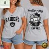 Las Vegas Raiders NFL Hello Kitty Football V Neck T Shirt, Trendy NFL V Neck Tee Las Vegas Raiders Nfl Hello Kitty Football V Neck T Shirt