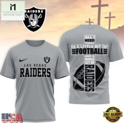 Las Vegas Raiders NFL Whole Lot of Football Christian Cross 3D Shirt, NFL Sporty Shirt Las Vegas Raiders Nfl Whole Lot OF Football Christian Cross 3D Shirt