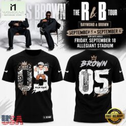 Las Vegas Raiders x Chris Brown The R&B Tour 2026 Graphic T Shirt, Hot 3D Shirt Trend Las Vegas Raiders X Chris Brown The R B Tour 2026 Graphic T Shirt