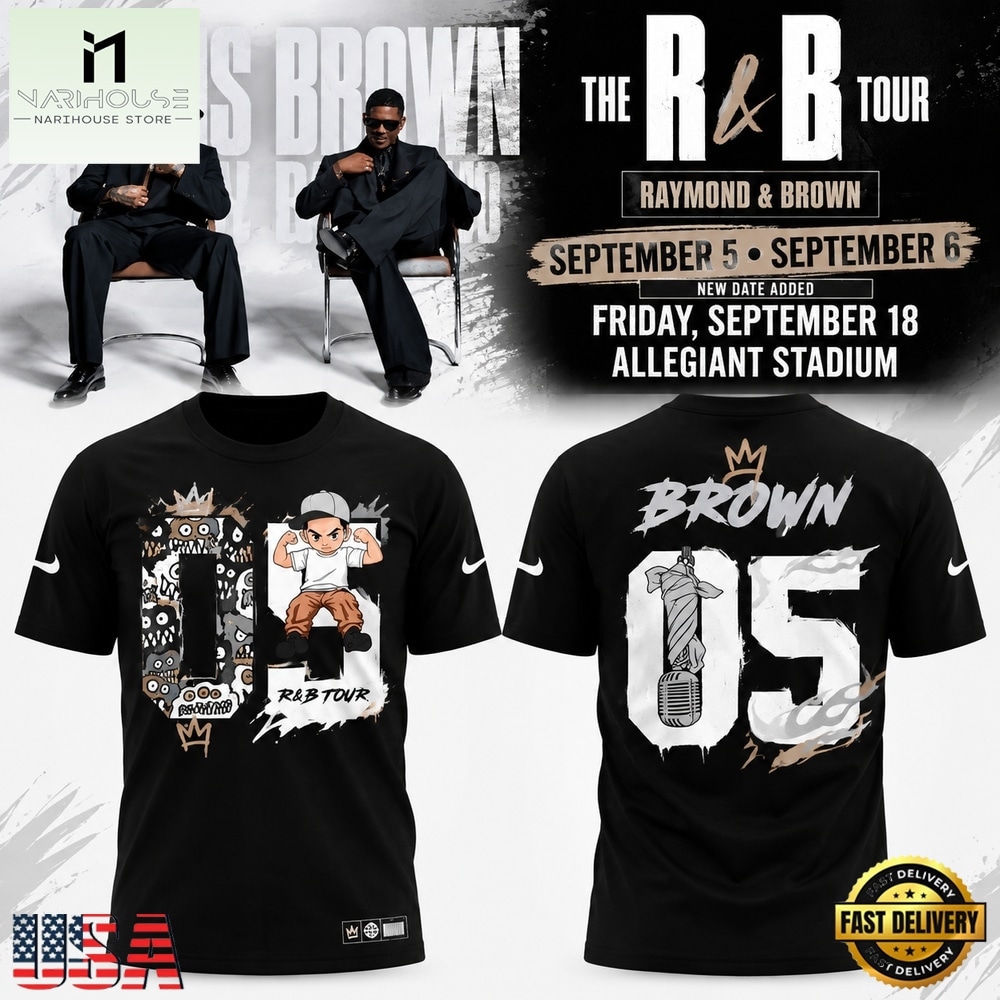 Las Vegas Raiders x Chris Brown The R&B Tour 2026 Graphic T Shirt, Hot 3D Shirt Trend Las Vegas Raiders x Chris Brown The R&B Tour 2026 Graphic T Shirt, Hot 3D Shirt Trend