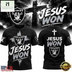 Las Vegas Raiders x Jesus Won 2026 Special New T Shirt, Hot 3D Shirt Trend Las Vegas Raiders X Jesus Won 2026 Special New T Shirt