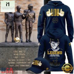 Legend Lou Holtz Notre Dame Fighting Irish Football Hoodie, Hot 3D Shirt Trend Legend Lou Holtz Notre Dame Fighting Irish Football Hoodie