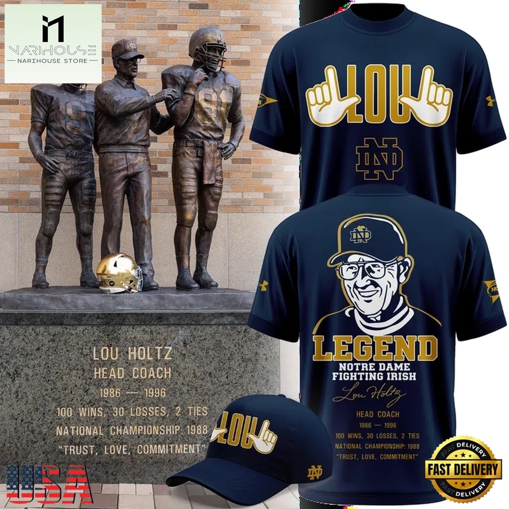 Legend Lou Holtz Notre Dame Fighting Irish Football T Shirt, Hot 3D Shirt Trend Legend Lou Holtz Notre Dame Fighting Irish Football T Shirt, Hot 3D Shirt Trend