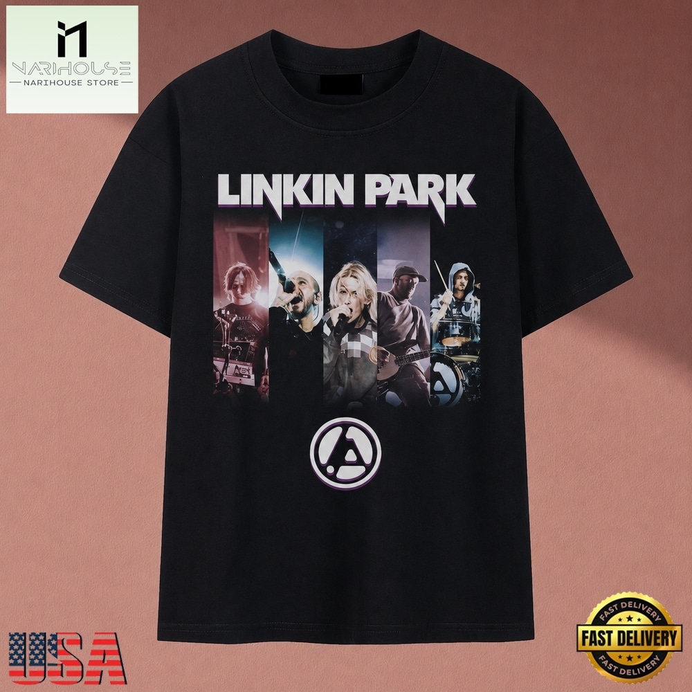 Linkin Park Band Members Photo Graphic Vintage T Shirt, Music Fan 2D Shirt Linkin Park Band Members Photo Graphic Vintage T Shirt, Music Fan 2D Shirt