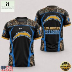 Los Angeles Chargers 2026 NFL Hunting Camo 3D Shirt, NFL Sporty Shirt Los Angeles Chargers 2026 Nfl Hunting Camo 3D Shirt