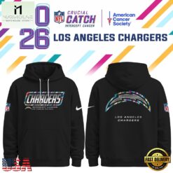 Los Angeles Chargers NFL Crucial Catch 2026 Limited Edition Black Hoodie Shirt, NFL Sporty Shirt Los Angeles Chargers Nfl Crucial Catch 2026 Limited Edition Black Hoodie Shirt