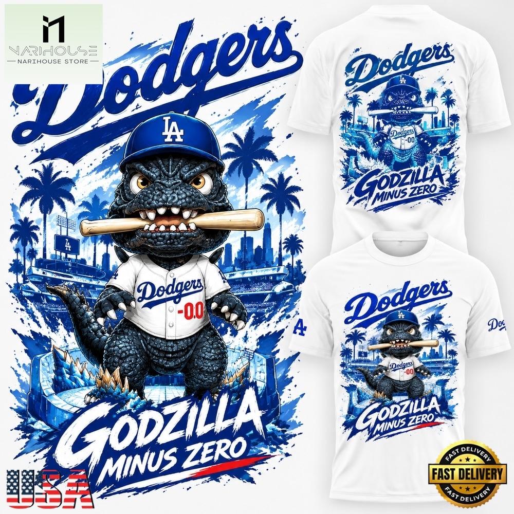 Los Angeles Dodgers x Godzilla Minus Zero 2026 Graphic T Shirt, Popular 3D Music Tee Los Angeles Dodgers x Godzilla Minus Zero 2026 Graphic T Shirt, Popular 3D Music Tee