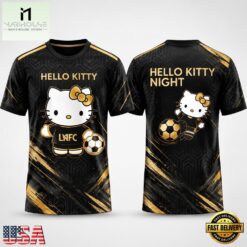 Los Angeles FC x Hello Kitty Night 2026 Special New Black 3D Shirt, Hot 3D Shirt Trend Los Angeles FC X Hello Kitty Night 2026 Special New Black 3D Shirt