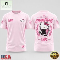 Los Angeles FC x Hello Kitty Night 2026 Special New Pink T Shirt, Hot 3D Shirt Trend Los Angeles FC X Hello Kitty Night 2026 Special New Pink T Shirt