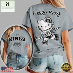 Los Angeles Kings NHL x Hello Kitty Unisex 3D Shirt, NHL 3D Game Day Tee Los Angeles Kings Nhl X Hello Kitty Unisex 3D Shirt