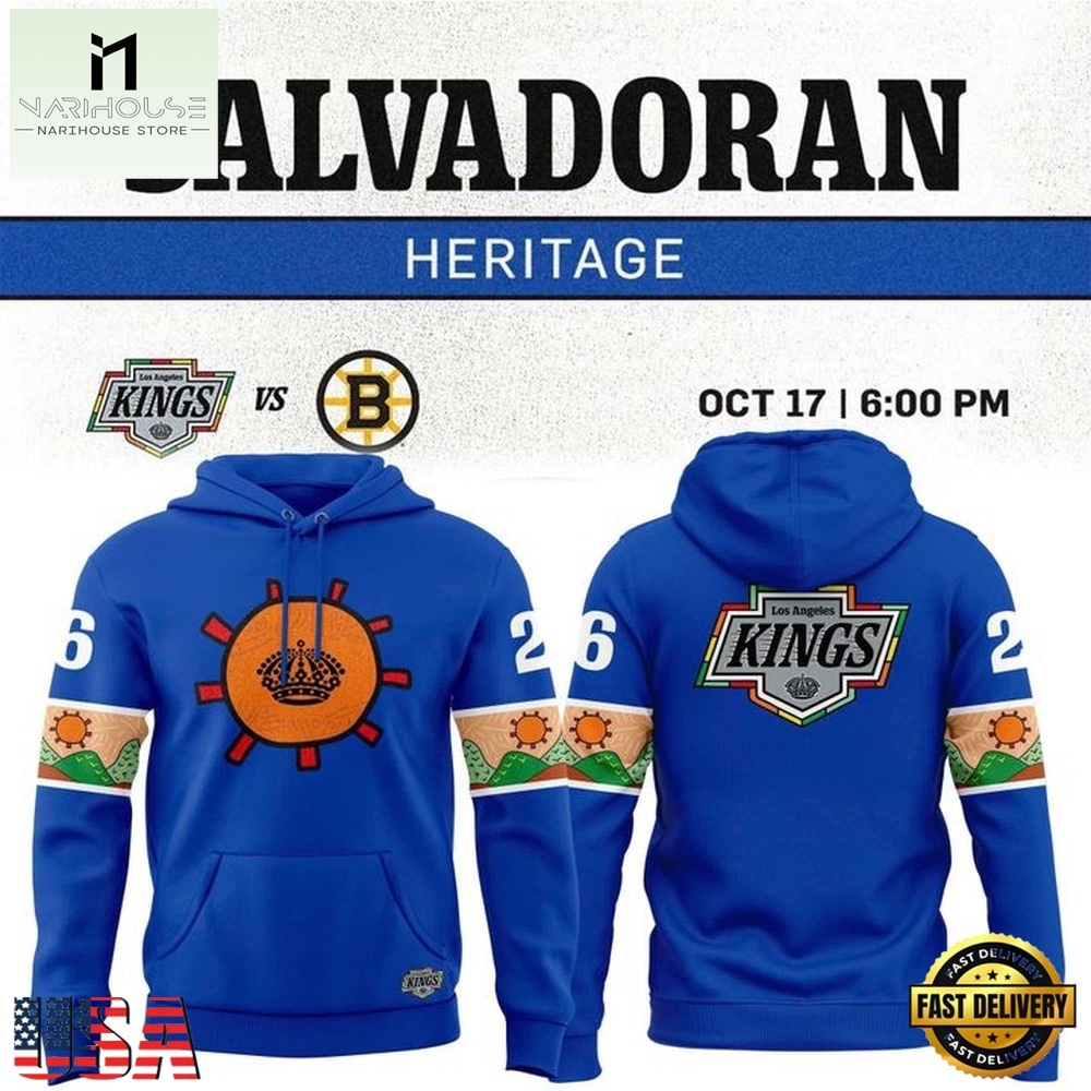 Los Angeles Kings Salvadoran Heritage Limited Edition 2026 Hoodie, Hot 3D Shirt Trend Los Angeles Kings Salvadoran Heritage Limited Edition 2026 Hoodie, Hot 3D Shirt Trend