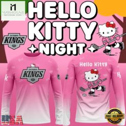 Los Angeles Kings x Hello Kitty 2026 Limited Edition Long Sleeve Shirt, Hot 3D Shirt Trend Los Angeles Kings X Hello Kitty 2026 Limited Edition Long Sleeve Shirt