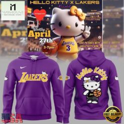 Los Angeles Lakers x Hello Kitty Limited Edition 2026 Hoodie, Hot 3D Shirt Trend Los Angeles Lakers X Hello Kitty Limited Edition 2026 Hoodie