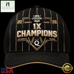 Los Angeles Queens Champions 1X WPBL Baseball 2026 Cap, Trending Cap Style Los Angeles Queens Champions 1X Wpbl Baseball 2026 Cap