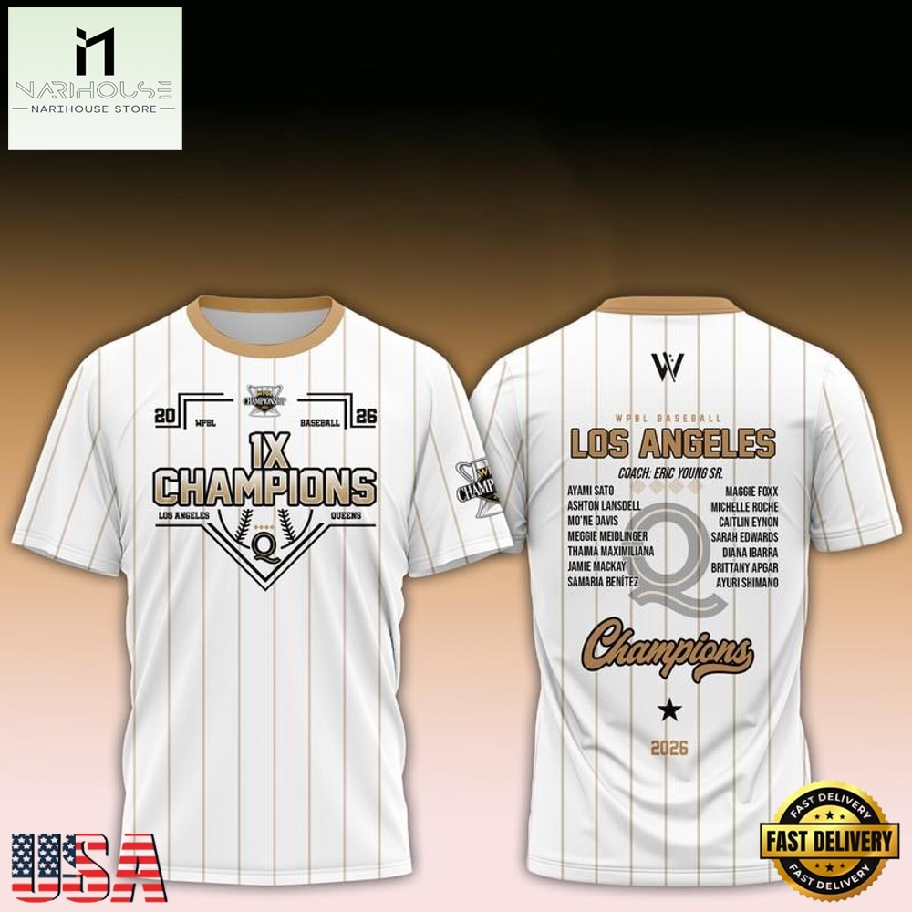 Los Angeles Queens Champions 1X WPBL Baseball 2026 Limited Edition 3D Shirt, Hot 3D Shirt Trend Los Angeles Queens Champions 1X WPBL Baseball 2026 Limited Edition 3D Shirt, Hot 3D Shirt Trend