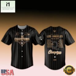 Los Angeles Queens Champions WPBL Baseball 2026 Limited Edition Black Baseball Jersey, Stylish Baseball Jersey Los Angeles Queens Champions Wpbl Baseball 2026 Limited Edition Black Baseball Jersey