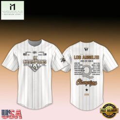Los Angeles Queens Champions WPBL Baseball 2026 White Baseball Jersey, Stylish Baseball Jersey Los Angeles Queens Champions Wpbl Baseball 2026 White Baseball Jersey