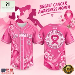 Los Angeles Queens x Breast Cancer Awareness Month 2026 Baseball Jersey, Stylish Baseball Jersey Los Angeles Queens X Breast Cancer Awareness Month 2026 Baseball Jersey