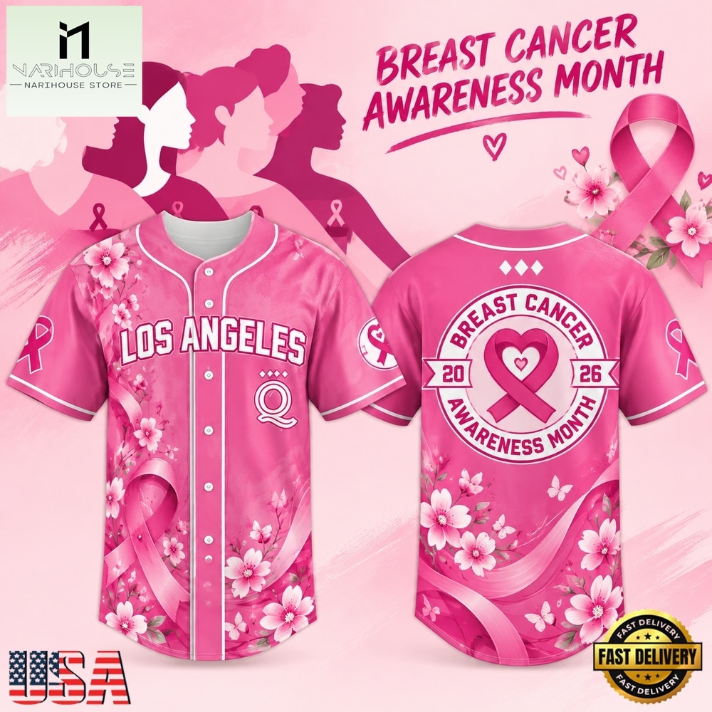 Los Angeles Queens x Breast Cancer Awareness Month 2026 Baseball Jersey, Stylish Baseball Jersey Los Angeles Queens x Breast Cancer Awareness Month 2026 Baseball Jersey, Stylish Baseball Jersey