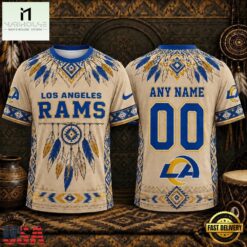 Los Angeles Rams 2026 NFL Native American Heritage 3D Shirt, NFL Sporty Shirt Los Angeles Rams 2026 Nfl Native American Heritage 3D Shirt