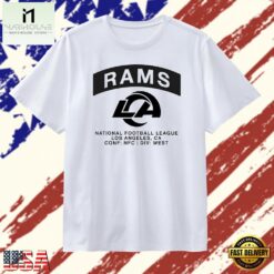 Los Angeles Rams National Football League NFC West Team Logo T Shirt, Stylish 2D Graphic Shirt Los Angeles Rams National Football League Nfc West Team Logo T Shirt