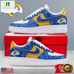 Los Angeles Rams NFL End Zone Energy Custom Air Force 1 Shoes Sneaker, NFL Team AF1 Shoes Los Angeles Rams Nfl End Zone Energy Custom Air Force 1 Shoes Sneaker