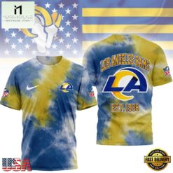 Los Angeles Rams NFL Sunday Legends Tie Dye 3D Shirt, NFL Sporty Shirt Los Angeles Rams Nfl Sunday Legends Tie Dye 3D Shirt