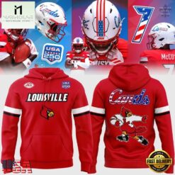 Louisville Cardinals Football 2026 USA 250 Years Mascot Unifrom Hoodie, Hot 3D Shirt Trend Louisville Cardinals Football 2026 Usa 250 Years Mascot Unifrom Hoodie