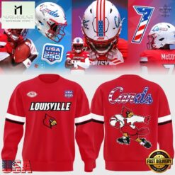 Louisville Cardinals Football 2026 USA 250 Years Mascot Unifrom Sweatshirt, Hot 3D Shirt Trend Louisville Cardinals Football 2026 Usa 250 Years Mascot Unifrom Sweatshirt