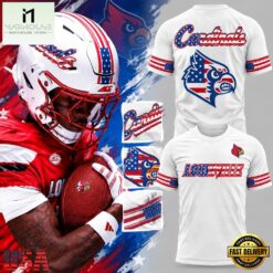 Louisville Cardinals x Salute to Service 2026 White T Shirt, Hot 3D Shirt Trend Louisville Cardinals X Salute TO Service 2026 White T Shirt
