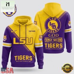 Lsu Tigers 2026 NCAA Personalized Faith Family Football Hoodie, NCAA College 3D Shirt Lsu Tigers 2026 Ncaa Personalized Faith Family Football Hoodie