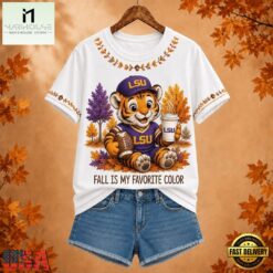 LSU Tigers NCAA Fall Is My Favorite Color Football Unisex 3D Shirt, NCAA College 3D Shirt Lsu Tigers Ncaa Fall IS MY Favorite Color Football Unisex 3D Shirt